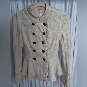 Free people beige blazer, size 0